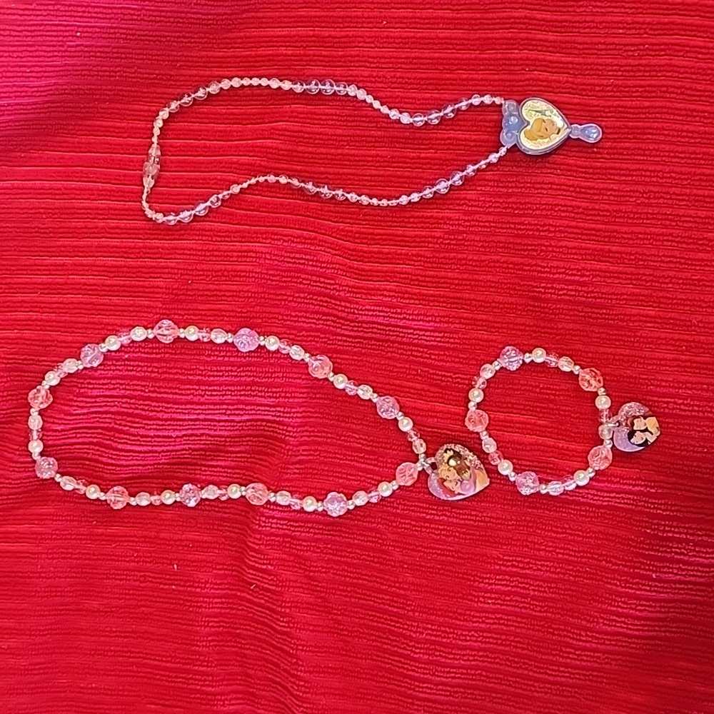Disney Princess Matching Necklace and Bracelet and extra necklace